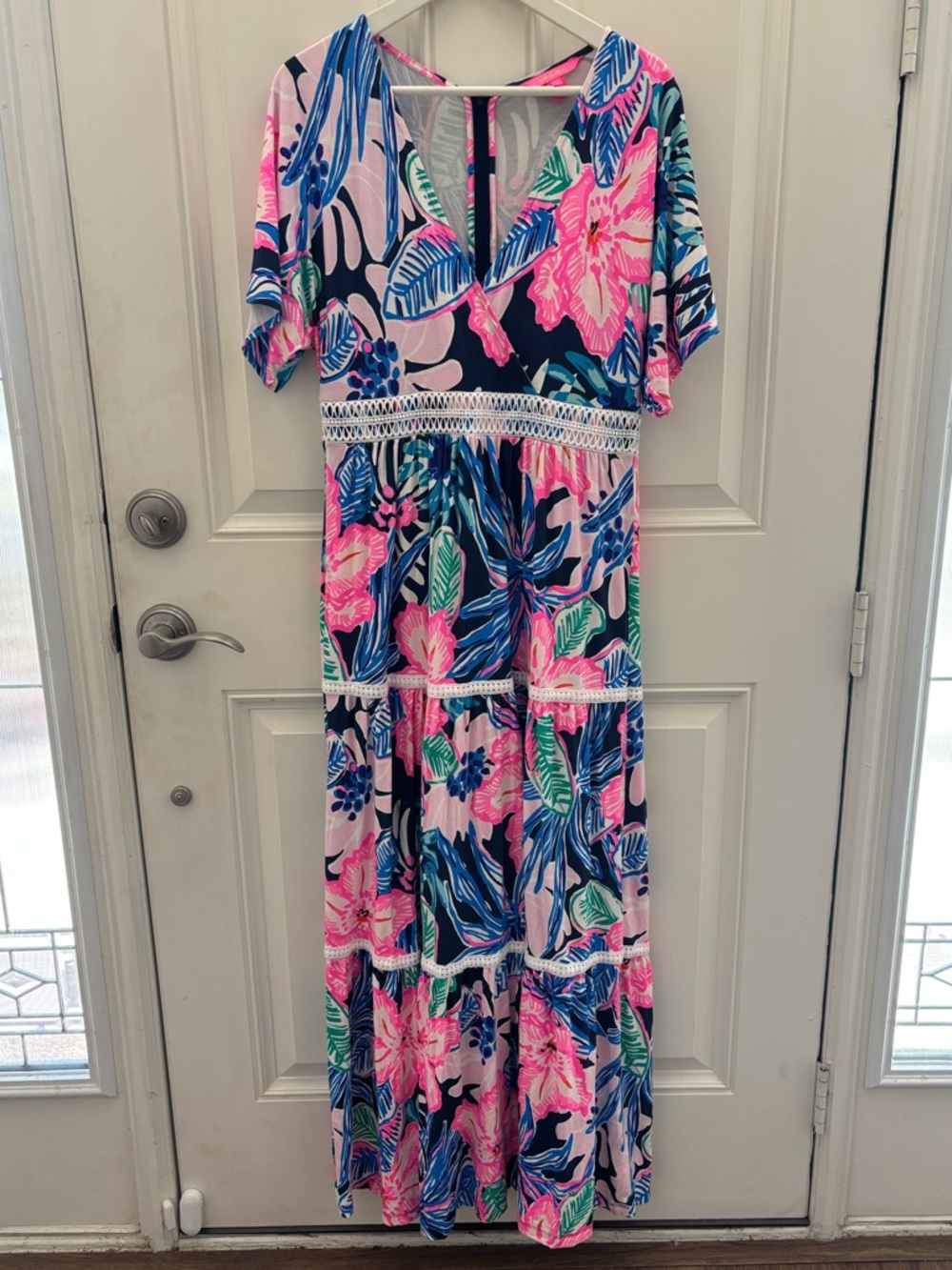 Lilly Pulitzer Maribella Maxi Dress High Tide Navy 8 - Picture 4 of 12